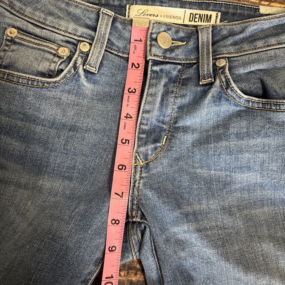 Lovers & Friends Denim Ricky Mid Rise Skinny Jeans In Rivaldi Size 23 - Picture 6 of 10